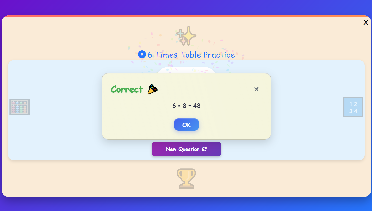 Table of 6 Challenge
