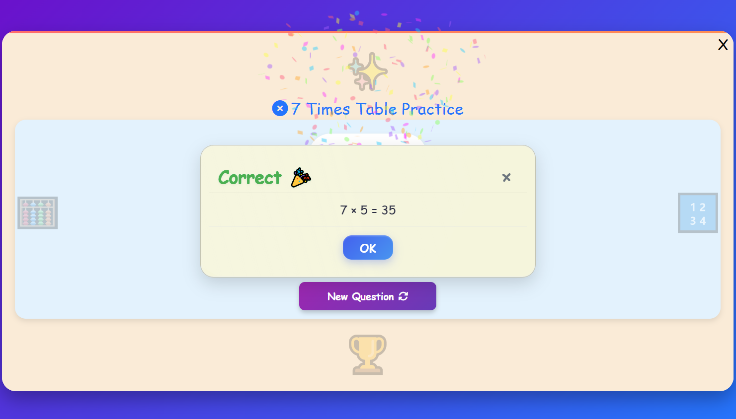 Table of 7 Challenge