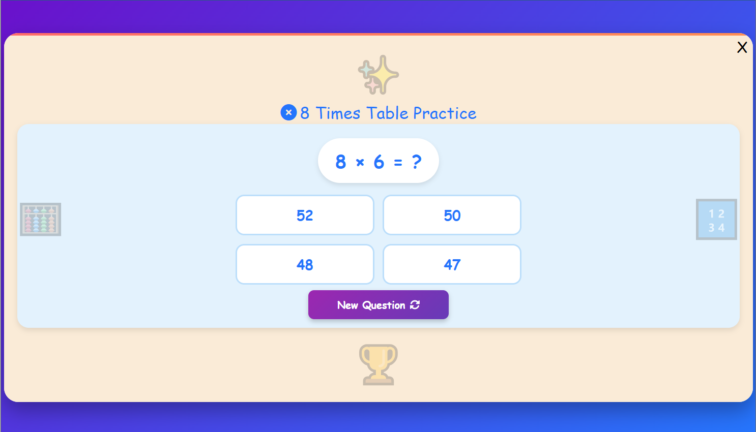 Table of 8 Challenge