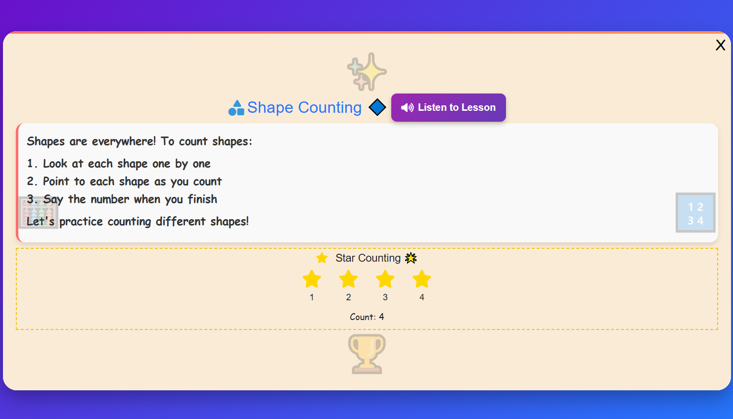 Shape Counting Lesson