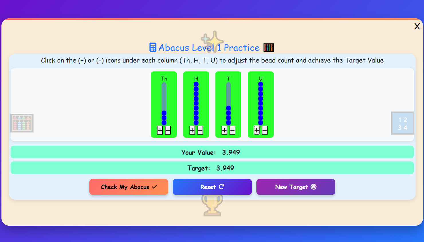 Abacus Level 1 Practice