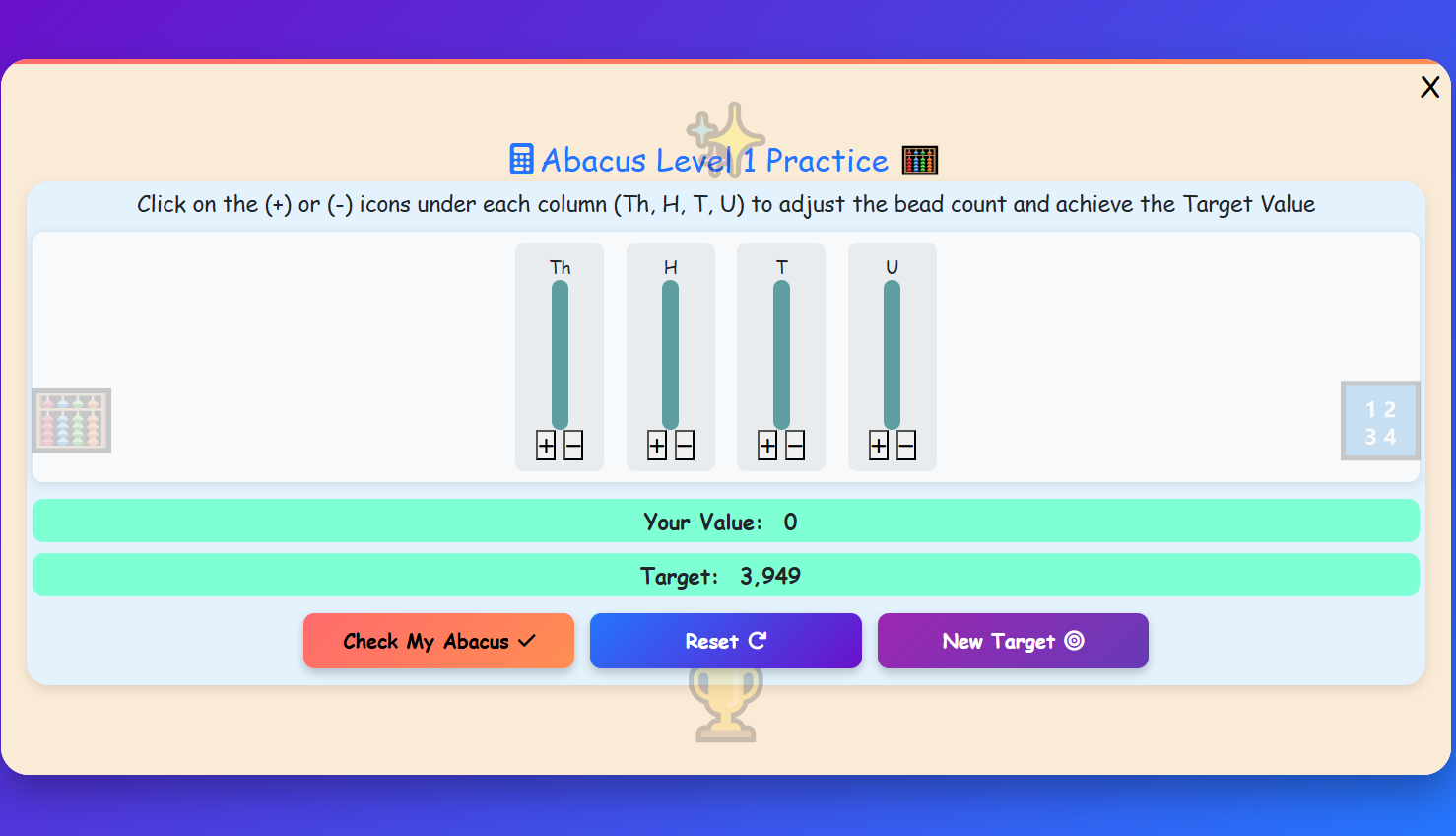 Abacus Level 1 Practice