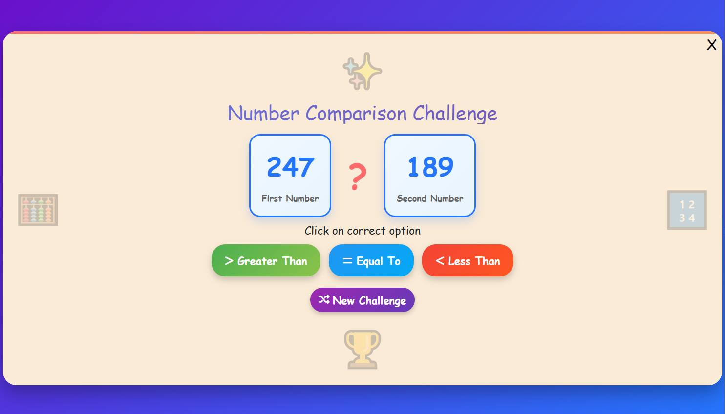 Number Comparison Challenge