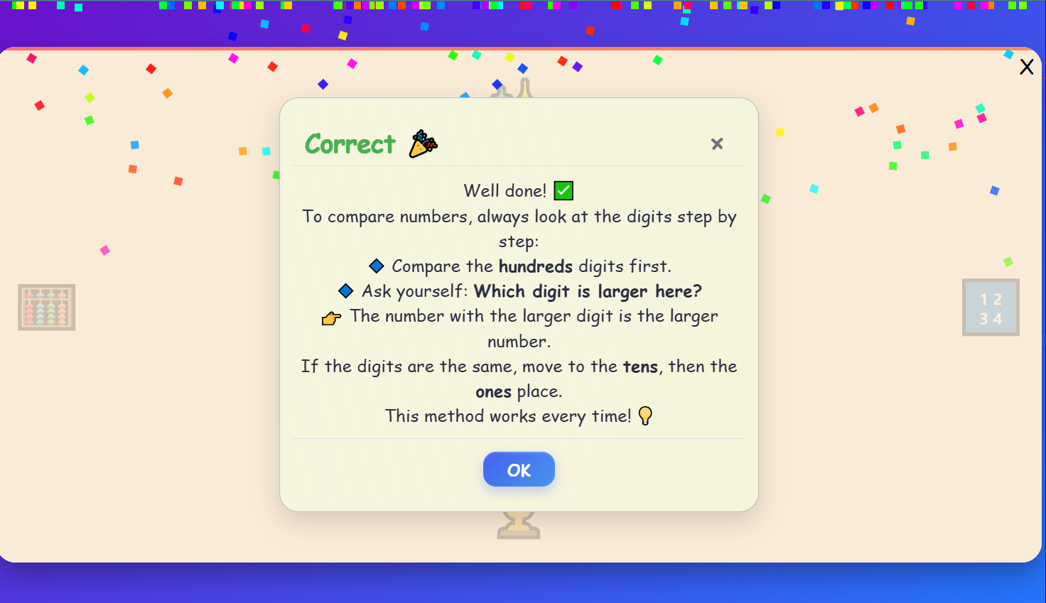 Number Comparison Challenge