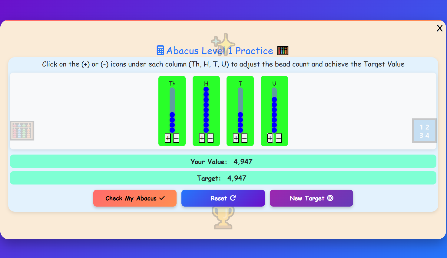 Abacus Level 1 Practice