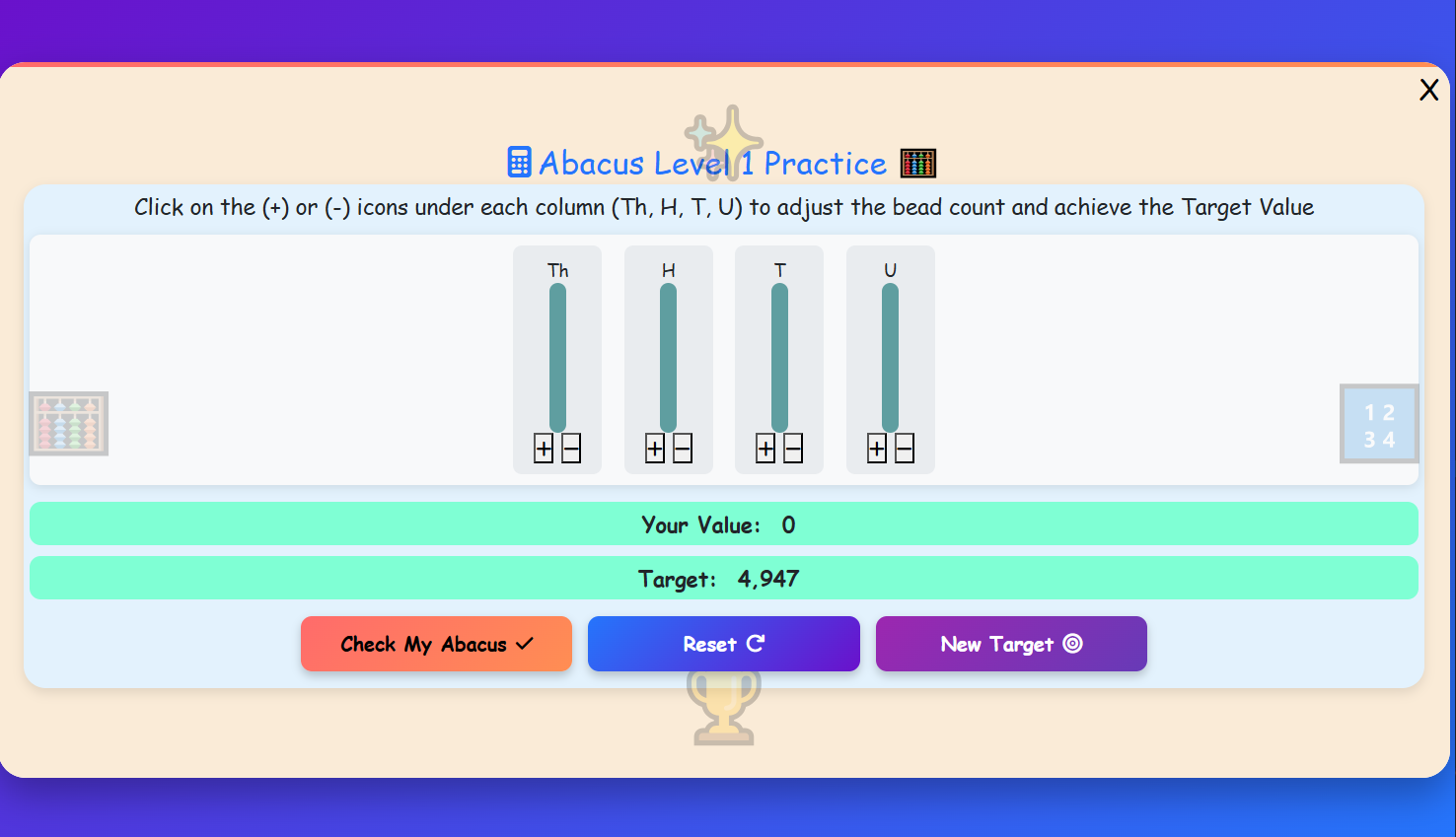 Abacus Level 1 Practice